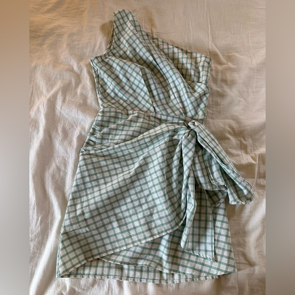 Hello Molly Green plaid dress